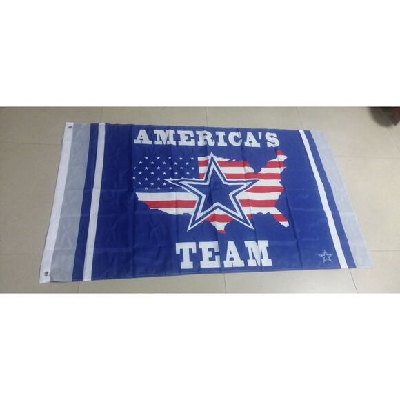 Dallas Cowboys America's Team Flag Banner Patriotic Mancave Garage New 3x5 Feet - Picture 3 of 3